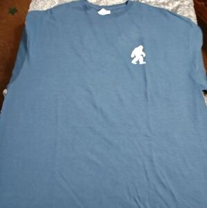 Delta Blue Men's Shirt with White Sasquatch Graphic
